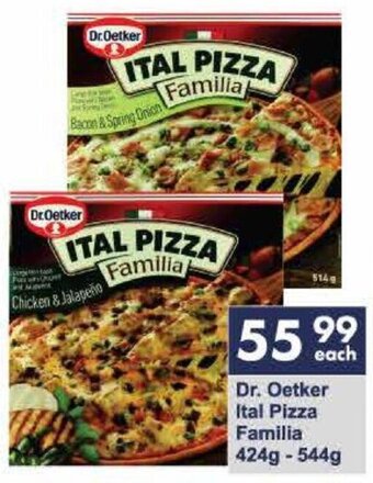 President Hyper Dr. Oetker Ital Pizza Familia 424g - 544g offer