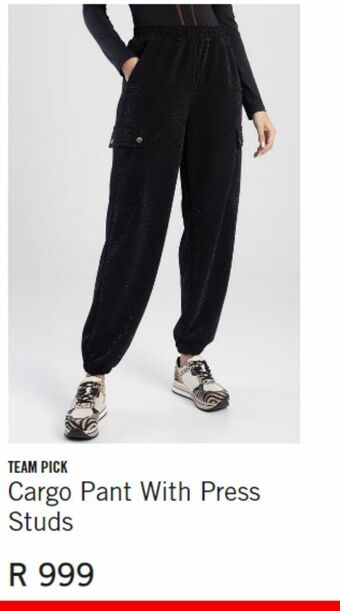 Cargo pant with press studs