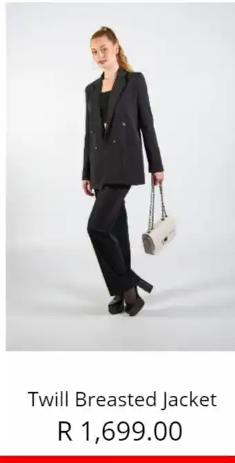 Twill breasted jacket