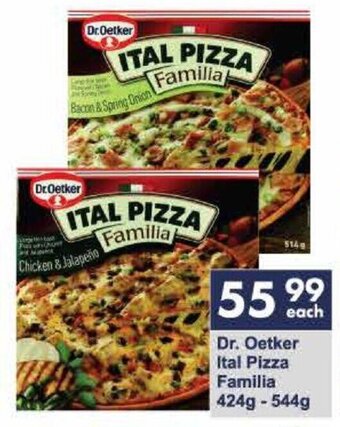 President Hyper Dr. Oetker Ital Pizza Familia 424g - 544g offer