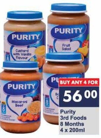 President Hyper Purity 3rd Foods 8 Months 4 x 200ml offer