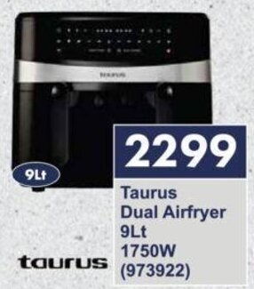 President Hyper Taurus Dual Airfryer 9Lt 1750W (973922) offer