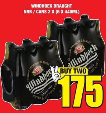 WINDHOEK DRAUGHT NRB / CANS 2 X (6 X 440ML)
