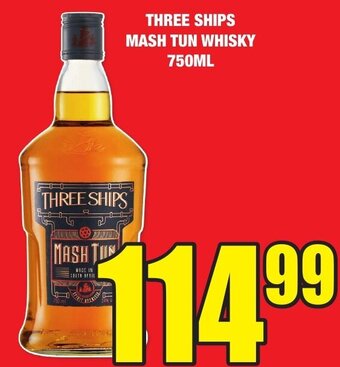 Boxer Liquors THREE SHIPS MASH TUN WHISKY 750ML offer