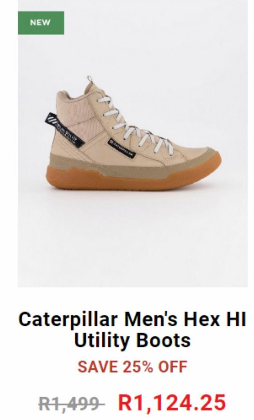 Caterpillar men's hex hi utility boots offer at Cape Union Mart