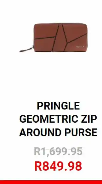 Pringle geometric zip around purse