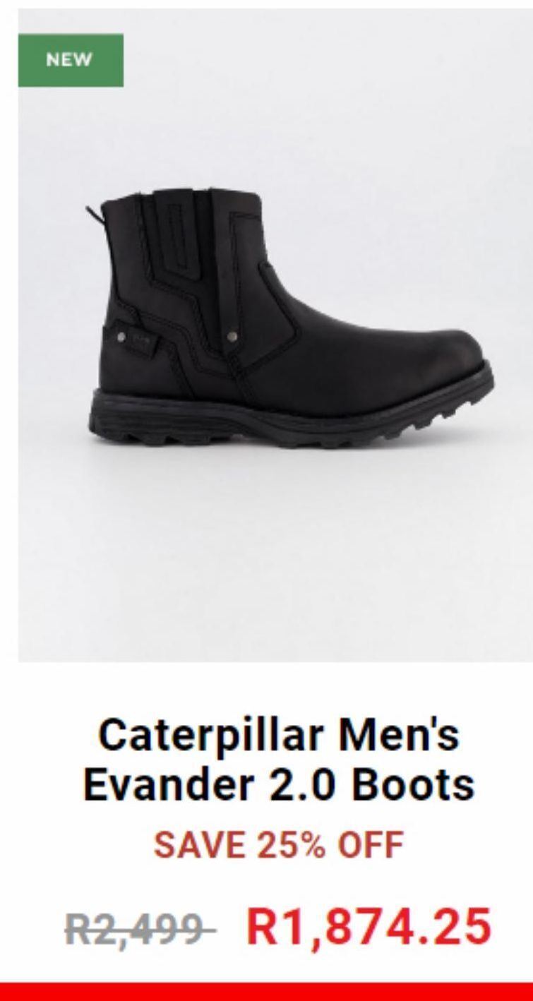 Caterpillar men's evander 2.0 boots offer at Cape Union Mart
