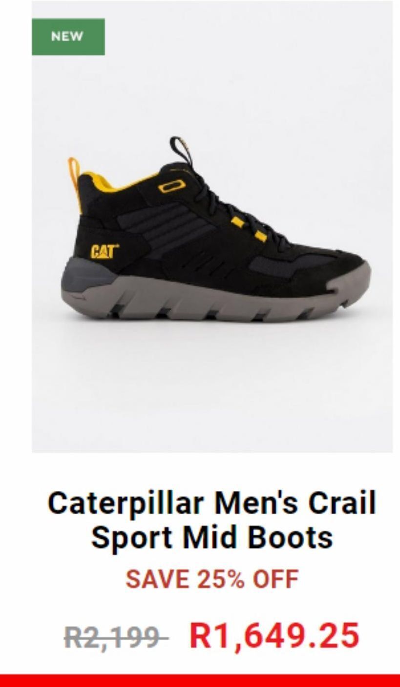 Caterpillar men's crail sport mid boots offer at Cape Union Mart