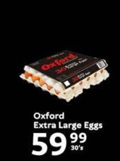 Oxford Freshmarket Oxford Extra Large Eggs offer