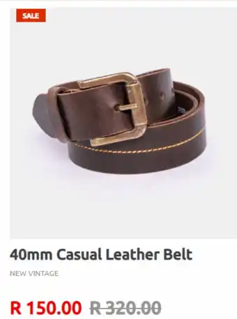 Big Blue 40mm casual leather belt offer