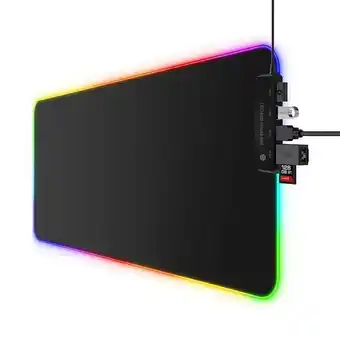 4 usb port led rgb gaming mouse pad