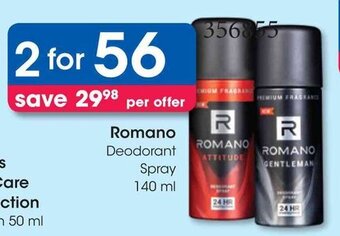 Clicks Romano Deodorant Spray 140 ml offer