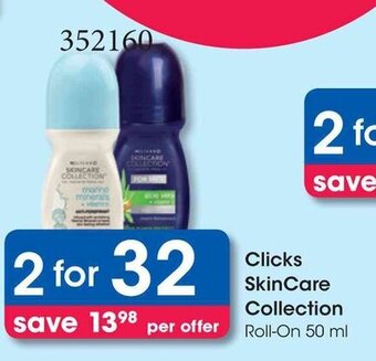 Clicks Clicks SkinCare Collection Roll-On 50 ml offer