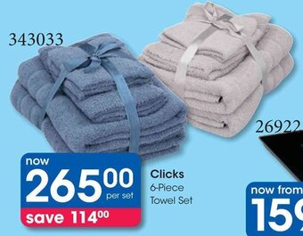 Clicks Clicks 6-Piece Towel Set offer