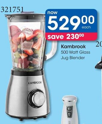 Clicks Kambrook 500 Watt Glass Jug Blender offer