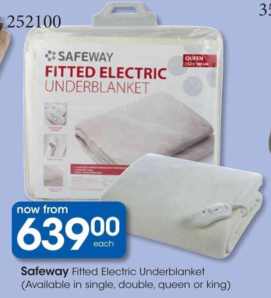 Safeway Fitted Electric Underblanket (Available in single, double