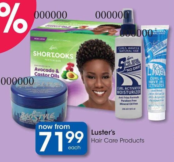 Luster's Hair Care Products offer at Clicks