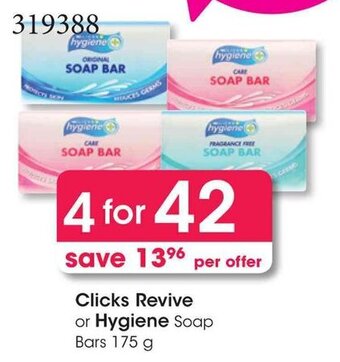 Clicks Clicks Revive or Hygiene Soap Bars 175 g offer
