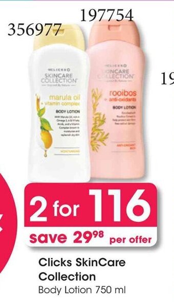 Clicks Clicks SkinCare Collection Body Lotion 750 ml offer