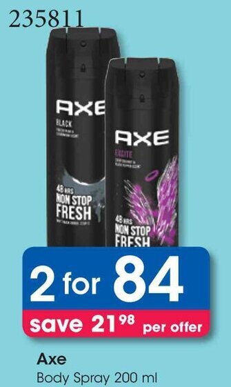Clicks Axe Body Spray 200 ml offer