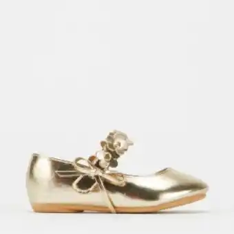 Bubblegummers infants gold velcro cap pumps