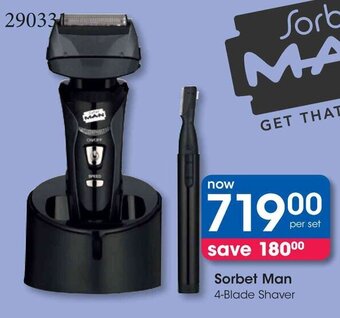 Clicks Sorbet Man 4-Blade Shaver offer