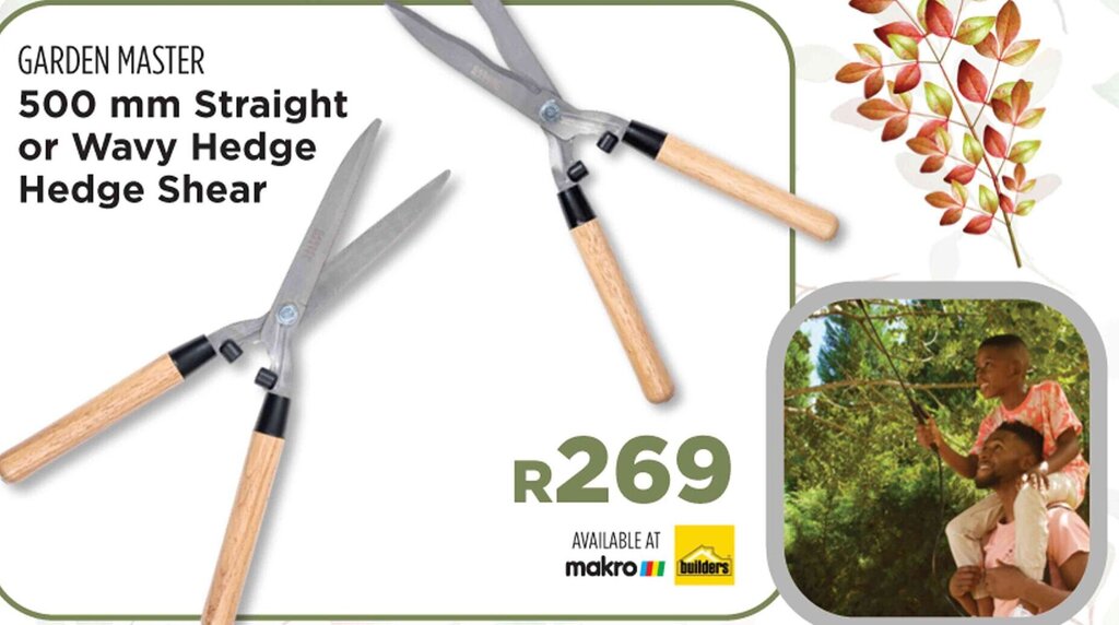 GARDEN MASTER 500 mm Straight or Wavy Hedge Hedge Shear offer at