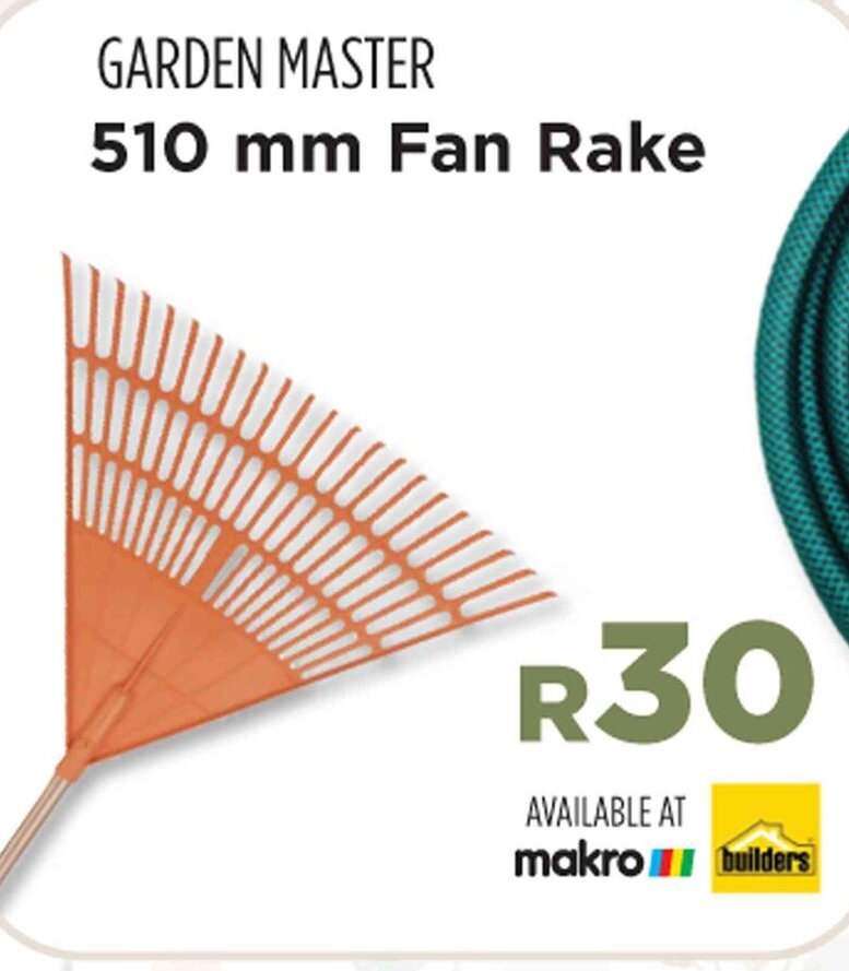 GARDEN MASTER 510 mm Fan Rake offer at Builders Warehouse