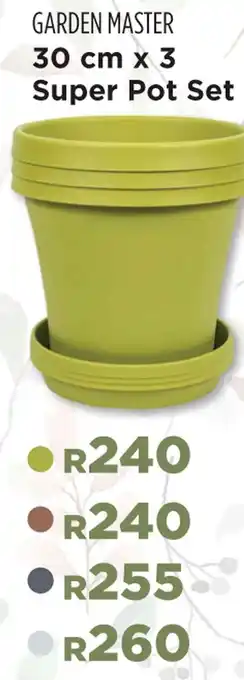 Builders Warehouse GARDEN MASTER 30 cm x 3 Super Pot Set offer