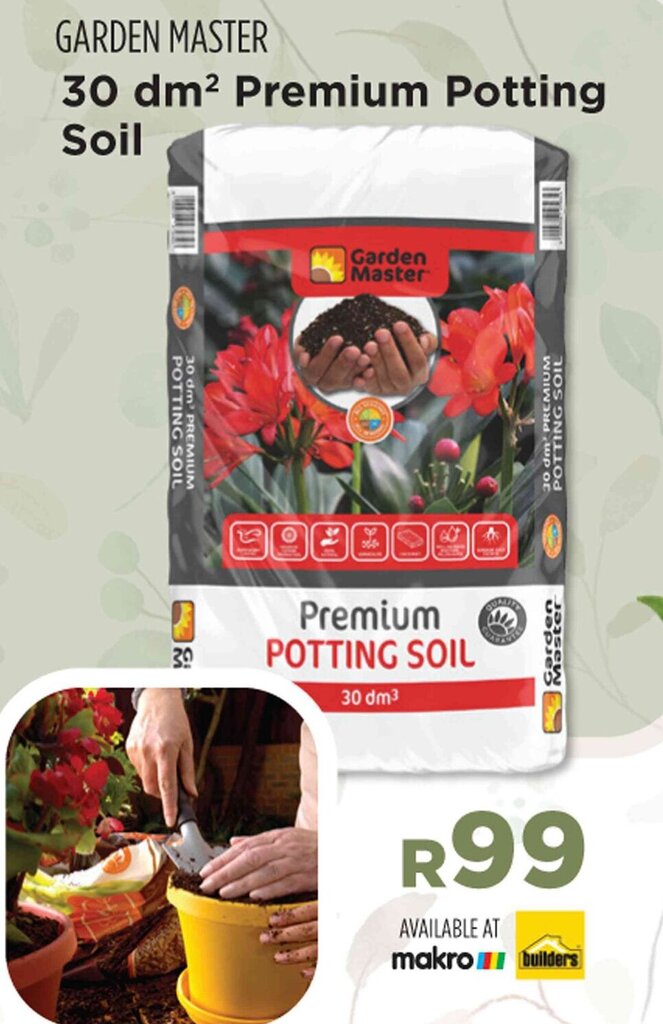 GARDEN MASTER 30 dm² Bag Potting Soil 30 dm² Premium Potting Soil offer