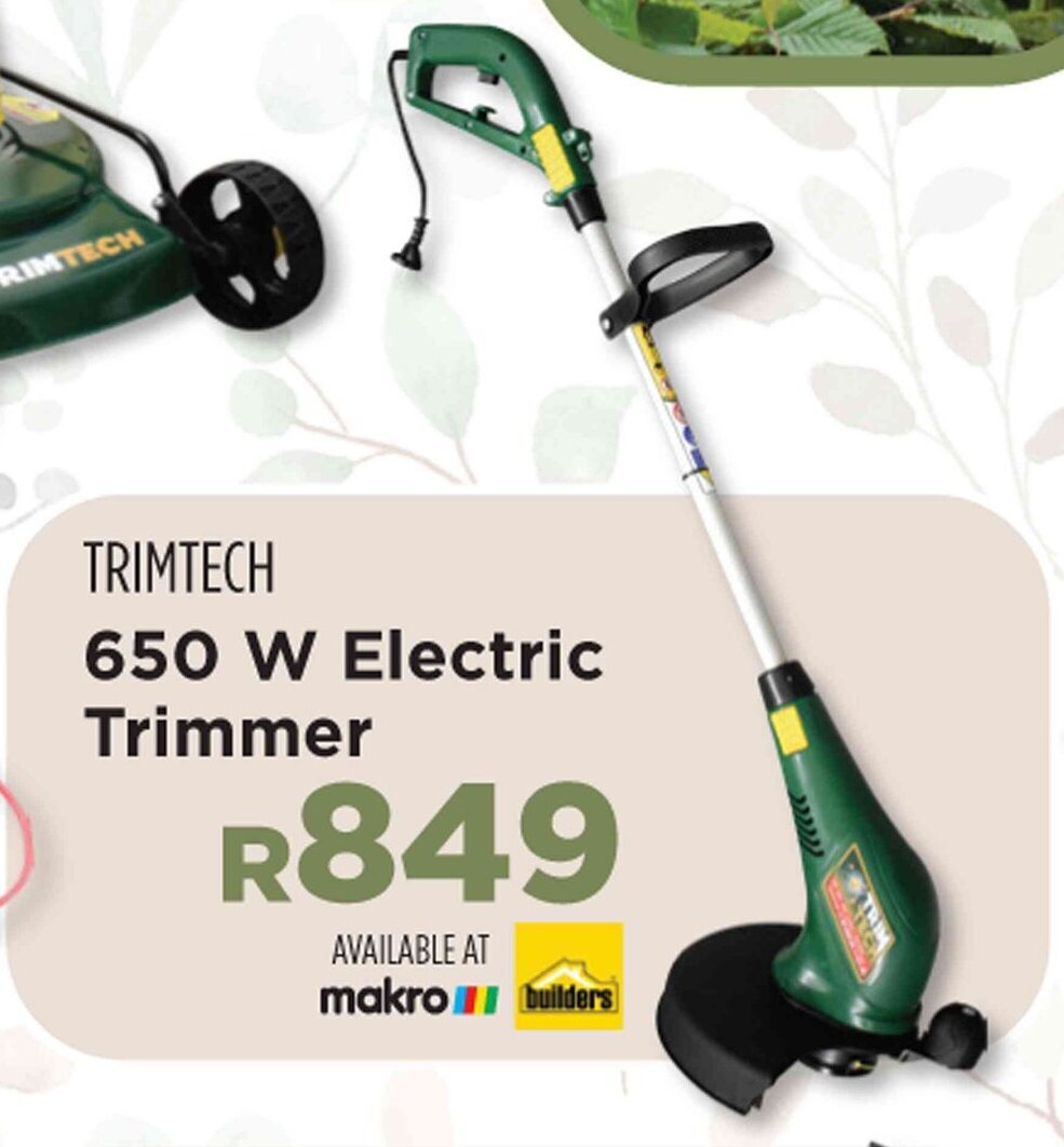 TRIMTECH 650 W Electric Trimmer offer at Builders Warehouse