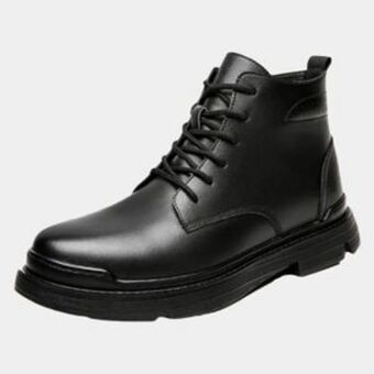 Fashion clothing martin men's tooling all-match high-top shoes -black