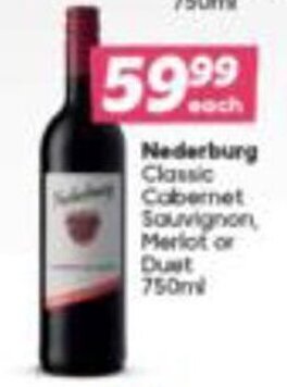Spar Tops Nederburg Classic Cabernet Sauvignon, offer