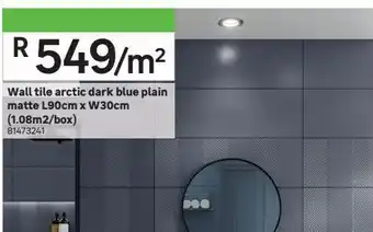 Leroy Merlin Wall tile artic dark blue plain offer