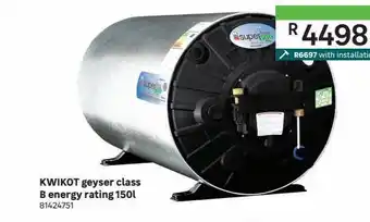 Leroy Merlin Kwikot geyser class b energy rating offer