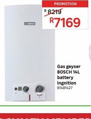 Gas geyser bosch 14l battery ingition offer at Leroy Merlin