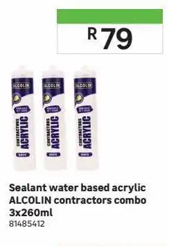 Leroy Merlin Sealant water based acrylic alcolin contractors combo 3x260ml offer