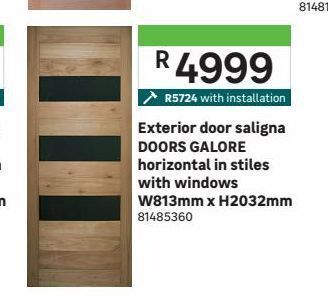 Leroy Merlin Extorior door saligna doors galore horizontal in stiles with windows offer