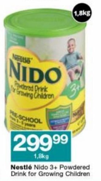 Checkers Hyper Nestlé Nido 3+ Powdered Drink for Growing Children offer