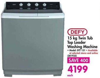 Makro DEFY 15 kg Twin Tub Top Loader Washing Machine offer
