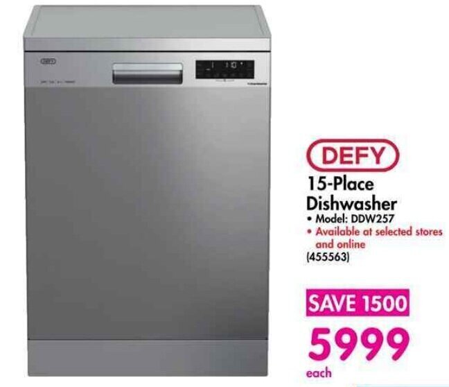 DEFY 15Place Dishwasher offer at Makro