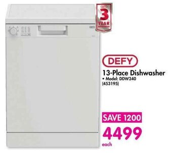 DEFY 13-Place Dishwasher