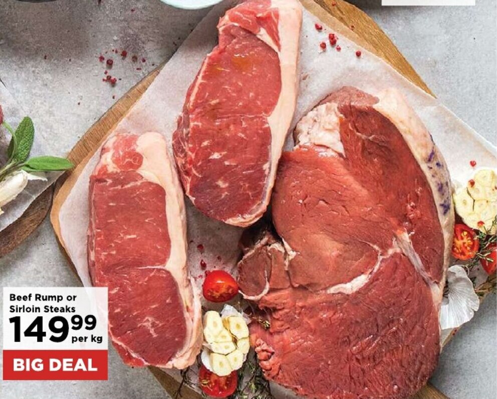 Beef Rump or Sirloin Steaks offer at Food Lover's Market