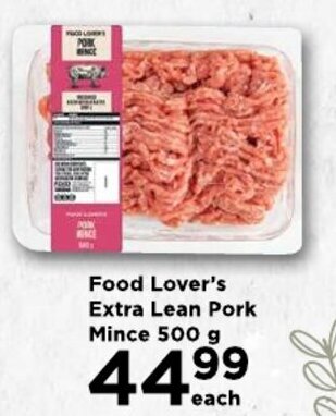 Food Lover's Market Food Lover's Extra Lean Pork Mince 500 g offer