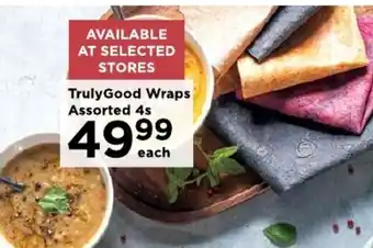 Food Lover's Market TrulyGood Wraps Assorted 4s offer