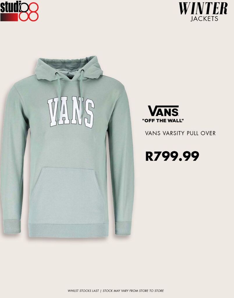 Vans varsity pull over offer at Studio 88