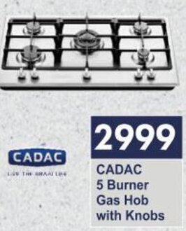 President Hyper CADAC 5 Burner Gas Hob with Knobs offer