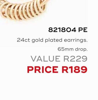 Honey Fashion Accessories 24ct gold plated earrings offer