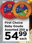 Food Lover's Market First choice baby gouda assorted-250g each offer