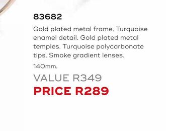 Gold plated metal frame. turquoise enamel detail. gold plated metal temples